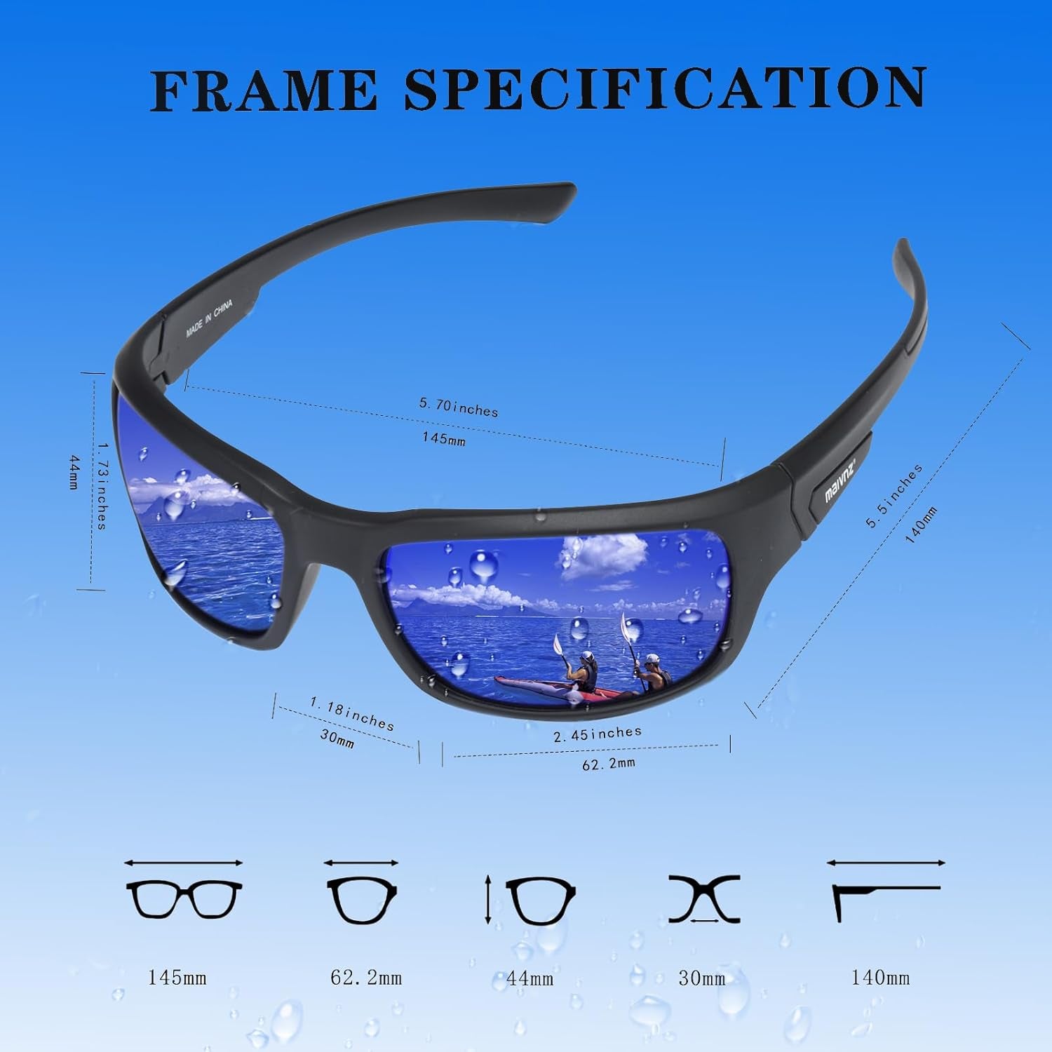 Polarized Sunglasses for Men Fishing Floating Lightweight UV Protection
