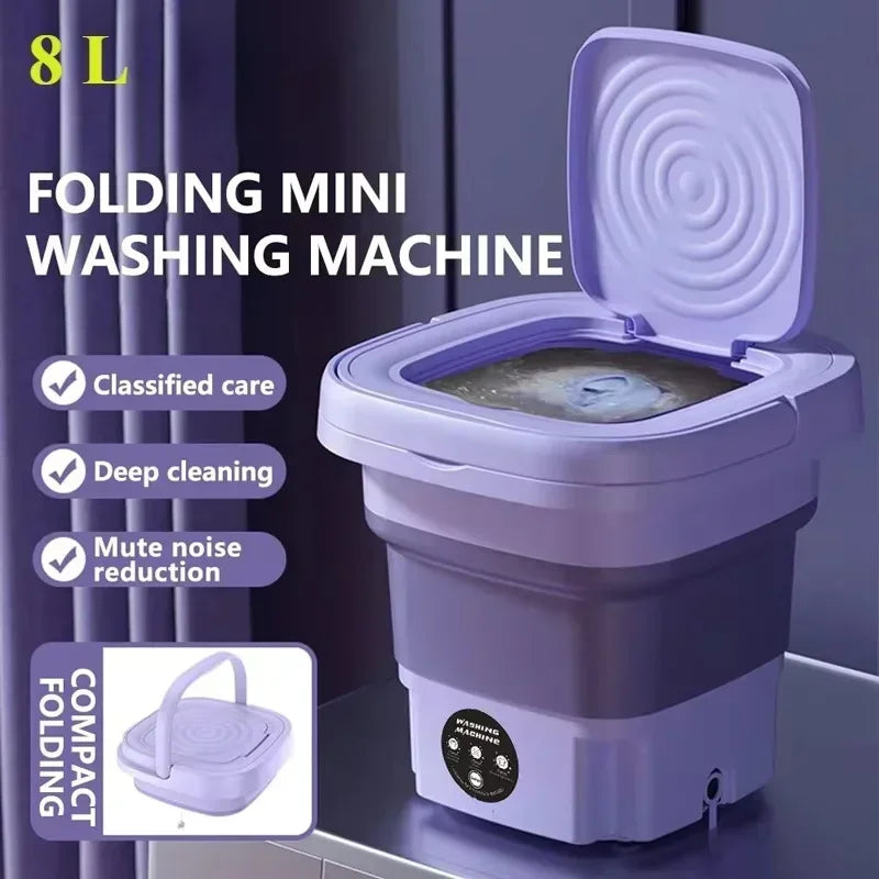 Portable Folding Washing Machine for Socks & Underwear 