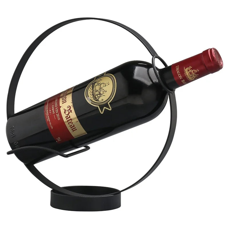  Retro Iron round Wine Rack