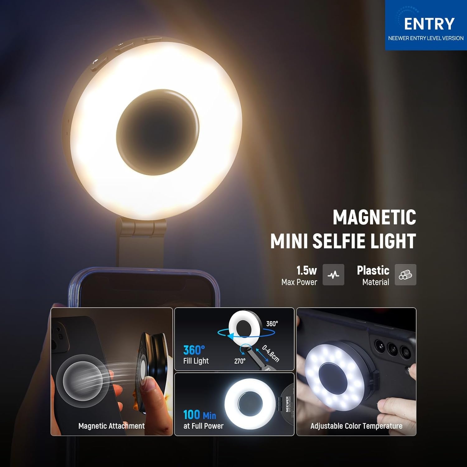 Magnetic Selfie Light Compatible LED