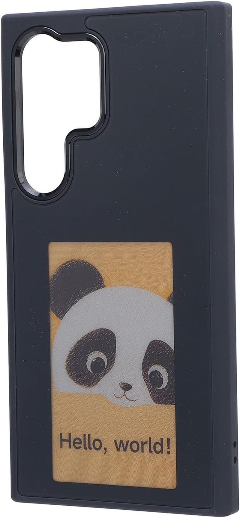 Ink Screen Phone Case - NFC Refresh, Customizable Design - Velvet & Aluminum Alloy for Smartphones (Black)