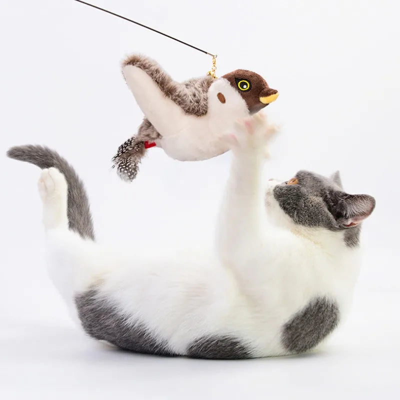 Simulated Bird Cat Toy Touch Sensitive 