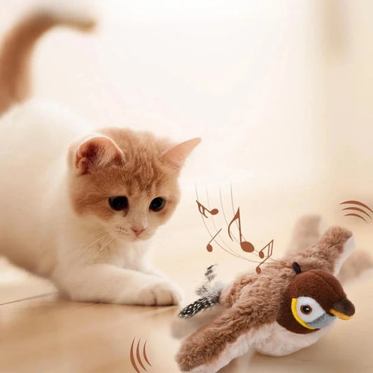 Simulated Bird Cat Toy Touch Sensitive 