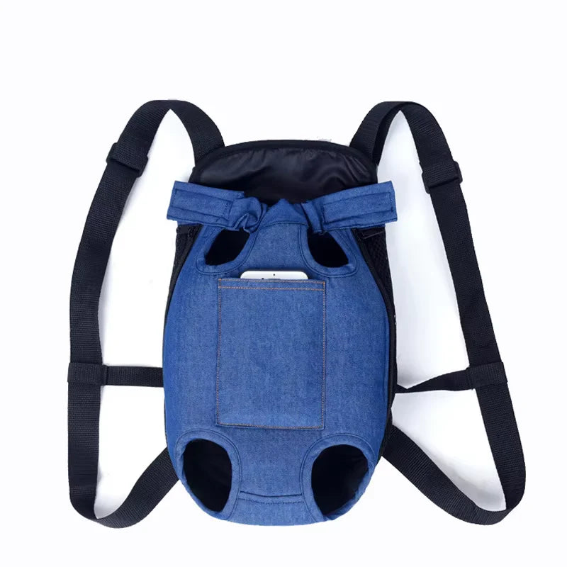 Adjustable Dual-Shoulder Pet Carrier Backpack for Outdoor Travel and Camping