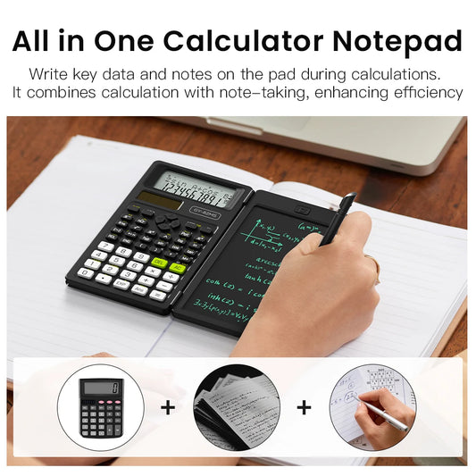 2-In-1 Foldable Scientific Calculator for College Office Student Teacher