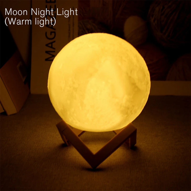 LED Moon Light Galaxy Light, Moon Night Light, Girl, Boy, Child Birthday Gift, Bedroom Decoration Indoor Lighting