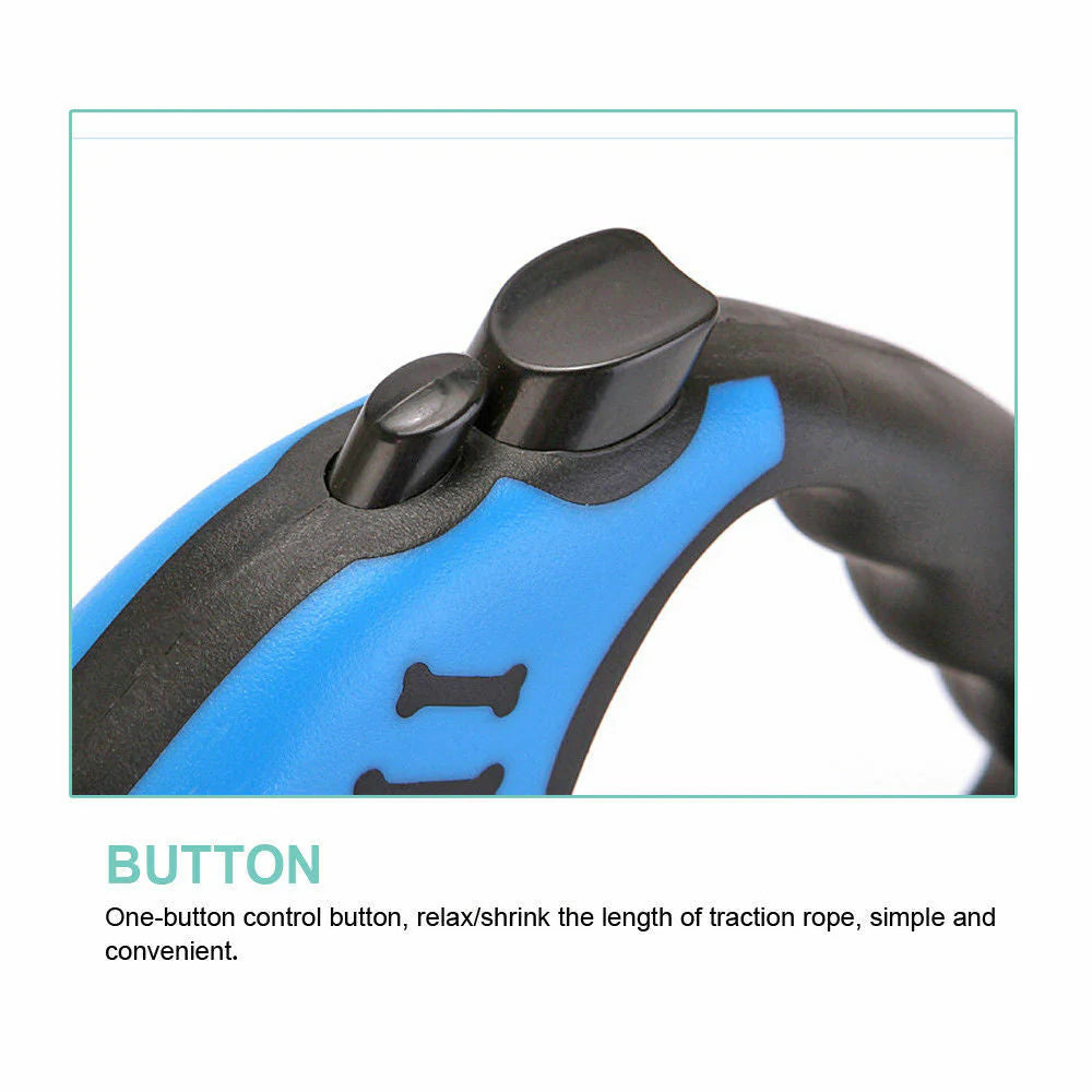 Automatic Retractable Dog Leash with Dual Size Options and Integrated Brake & Lock Safety System