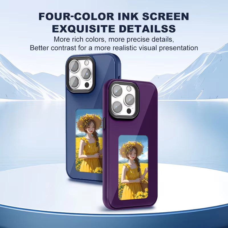 NFC phone Case E-Ink Screen for Iphone 15 14 13 Pro Max 