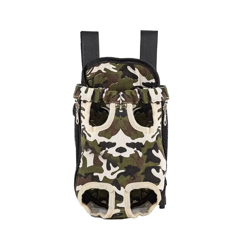 Adjustable Dual-Shoulder Pet Carrier Backpack for Outdoor Travel and Camping