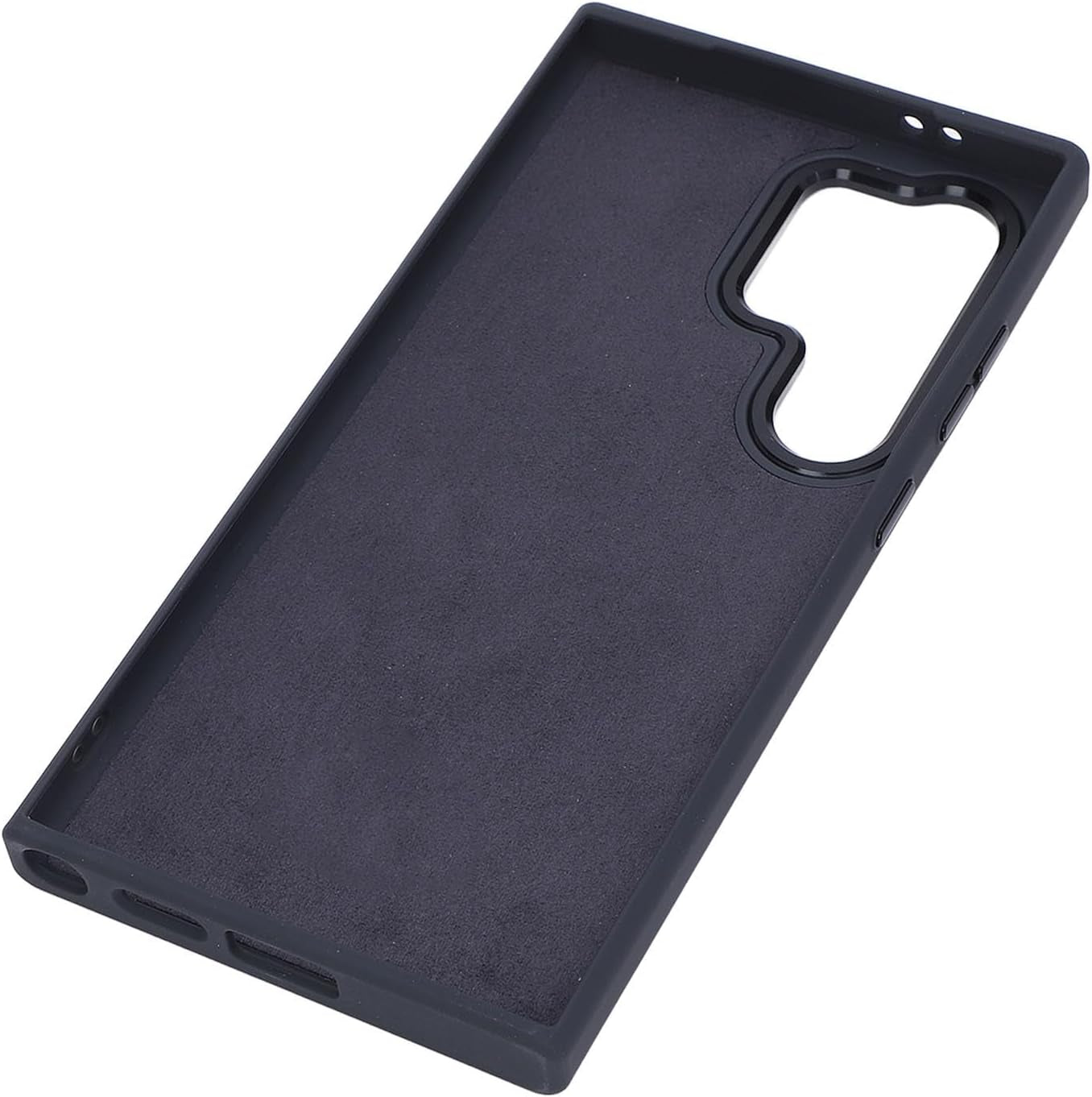 Ink Screen Phone Case - NFC Refresh, Customizable Design - Velvet & Aluminum Alloy for Smartphones (Black)