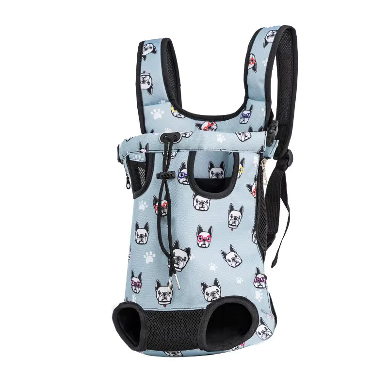 Adjustable Dual-Shoulder Pet Carrier Backpack for Outdoor Travel and Camping