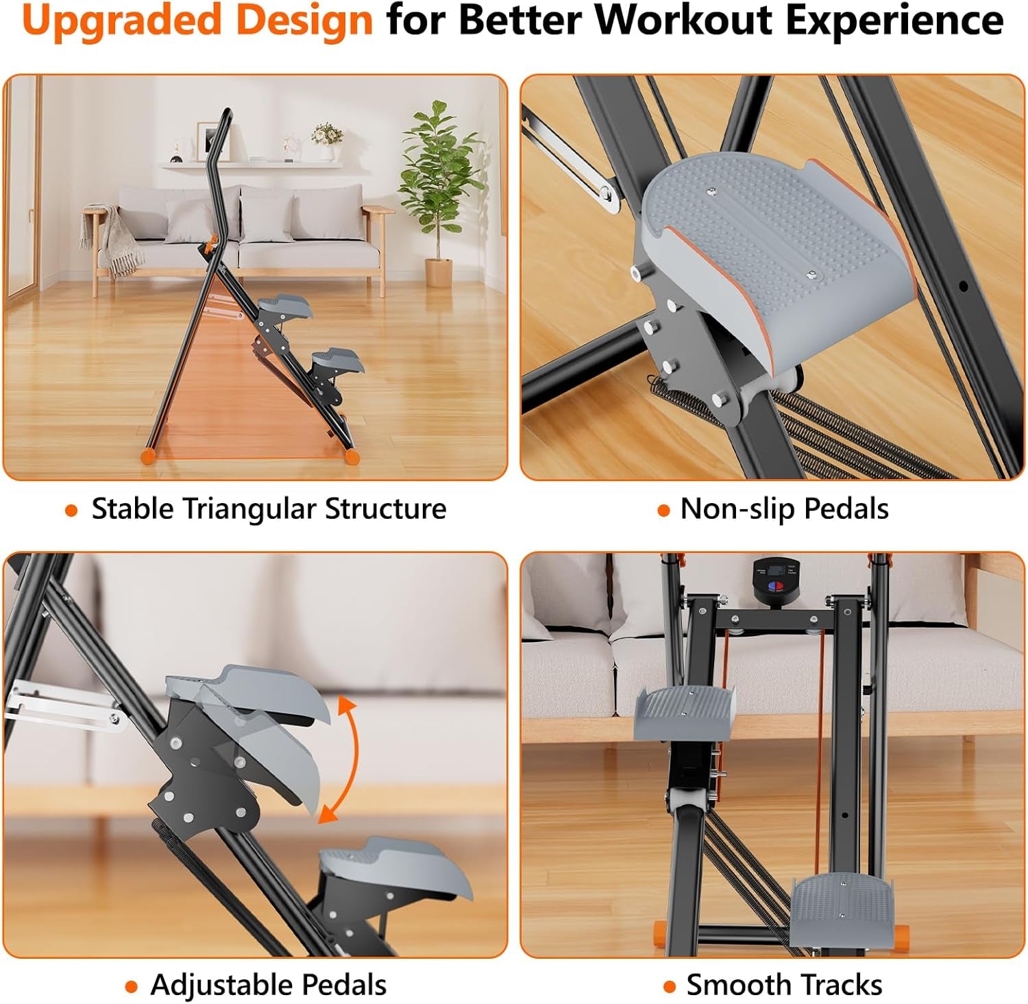 Stair Stepper Machine for Home, Aerobic Mini Stepper for Cardio Workout for Full-Body Training