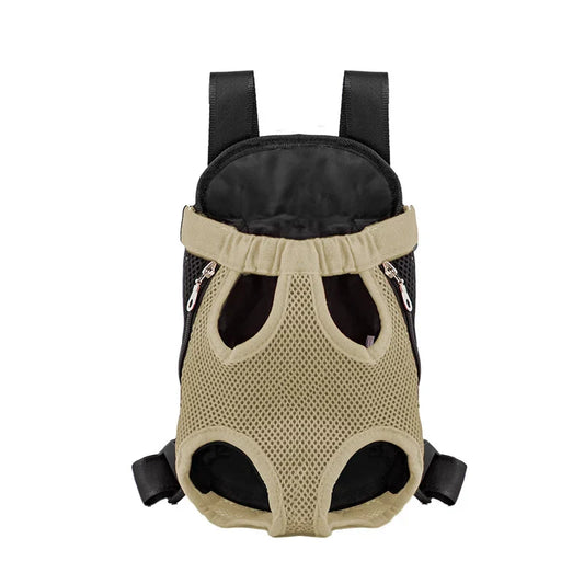 Adjustable Dual-Shoulder Pet Carrier Backpack for Outdoor Travel and Camping