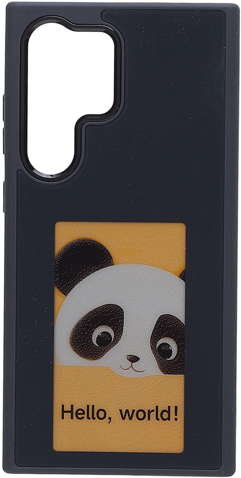 Ink Screen Phone Case - NFC Refresh, Customizable Design - Velvet & Aluminum Alloy for Smartphones (Black)