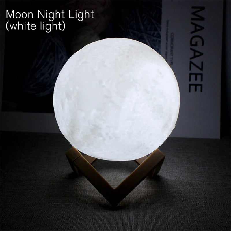 LED Moon Light Galaxy Light, Moon Night Light, Girl, Boy, Child Birthday Gift, Bedroom Decoration Indoor Lighting