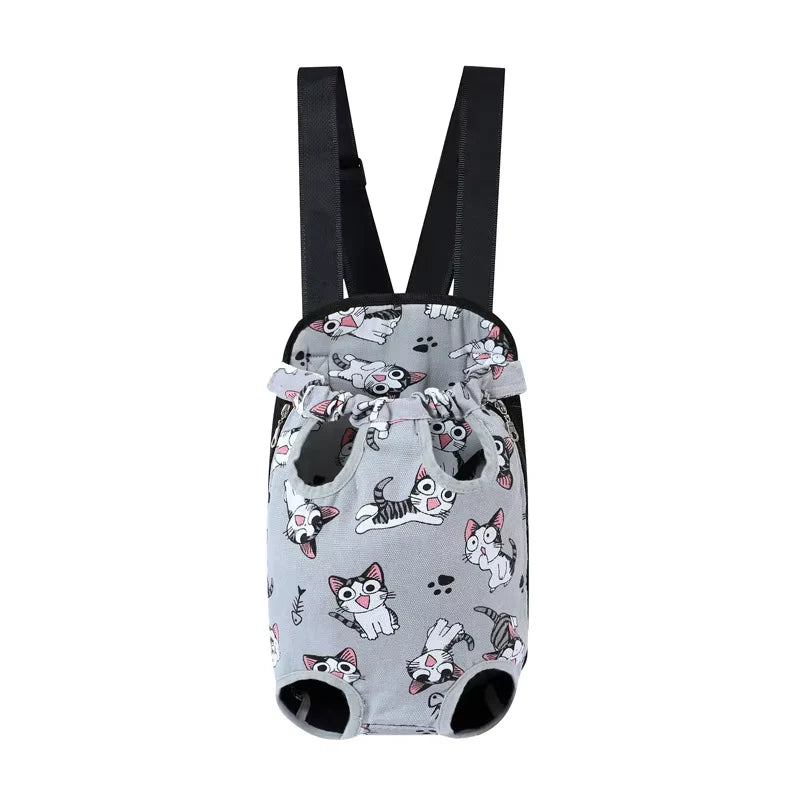 Adjustable Dual-Shoulder Pet Carrier Backpack for Outdoor Travel and Camping