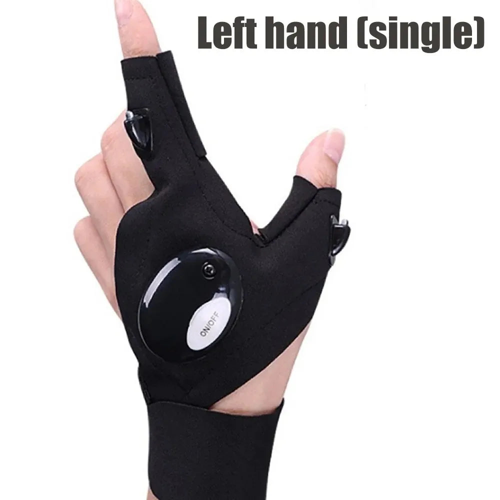 Glove with Led Fingerless Cycling