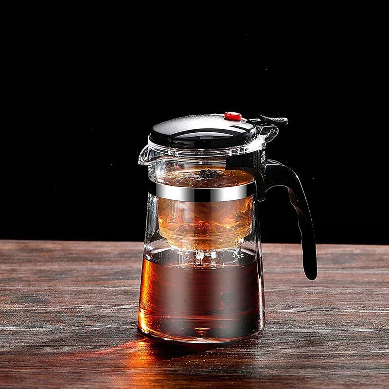 Glass Teapot Press to Filter Tea Water Separator